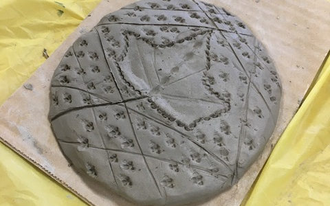 Textured clay plaque